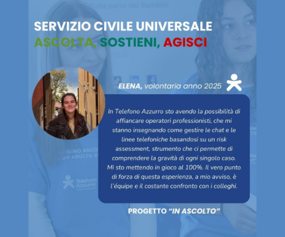 Servizio Civile Universale: online il bando di Telefono Azzurro 