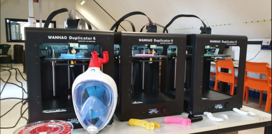 Stampa 3D di maniglie e supporti per respiratori - dell'università di Genova