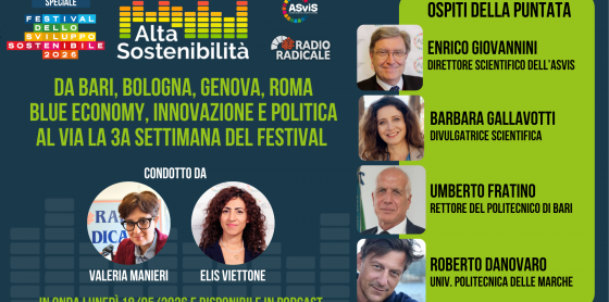 Da Bari, Bologna, Genova, Roma. Blue economy, innovazione e politica. Al via la 3a settimana del Festival