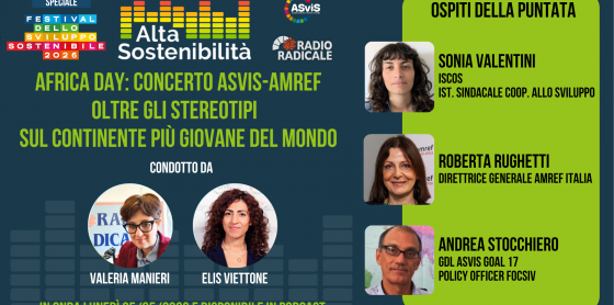 Africa Day: il concerto ASviS-Amref su RaiRadio 2, oltre gli stereotipi sul continente più giovane del mondo
