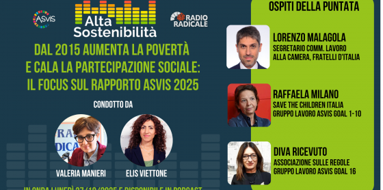 Dal 2015 aumenta la povertà e cala la partecipazione sociale: Il focus sul Rapporto ASviS 2025