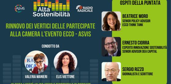 Verso il rinnovo dei vertici delle partecipate  Alla Camera dei deputati l'evento Ecco – AsviS
