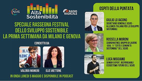 Speciale rassegna Festival dello Sviluppo Sostenibile: si parte da Milano e Genova
