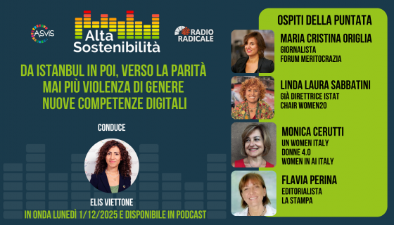 Da Istanbul in poi, verso la parità, mai più violenza di genere, nuove competenze digitali