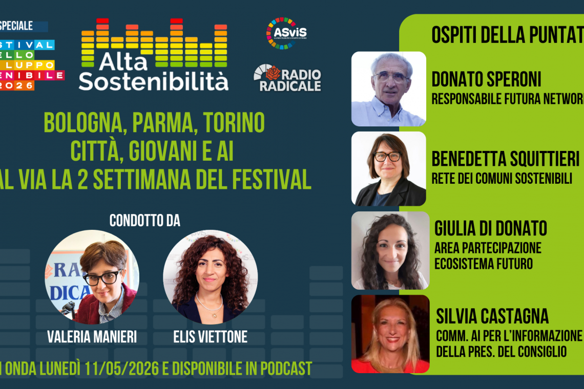 Bologna, Parma, Torino. Città, giovani e IA nella seconda settimana del Festival ASviS
