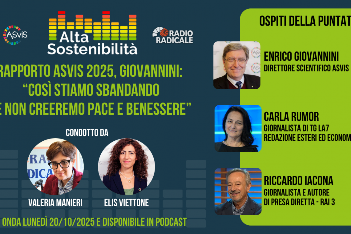 Rapporto ASviS 2025, Giovannini: “Così stiamo sbandando e non creeremo pace e benessere”