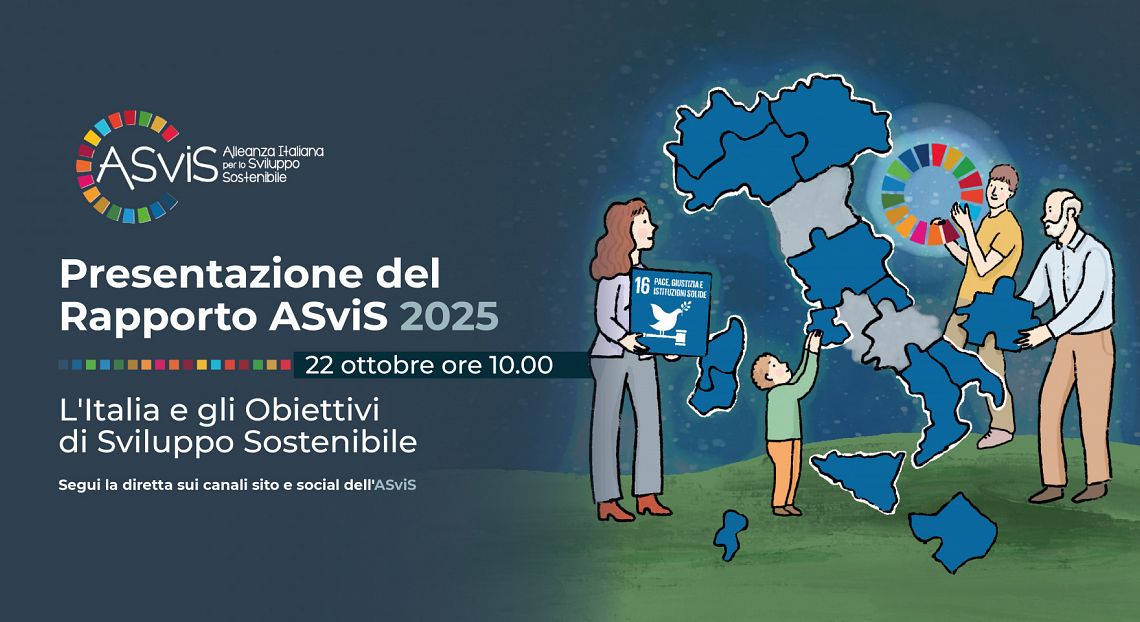 Il 22 ottobre l’evento di presentazione del Rapporto ASviS 2025