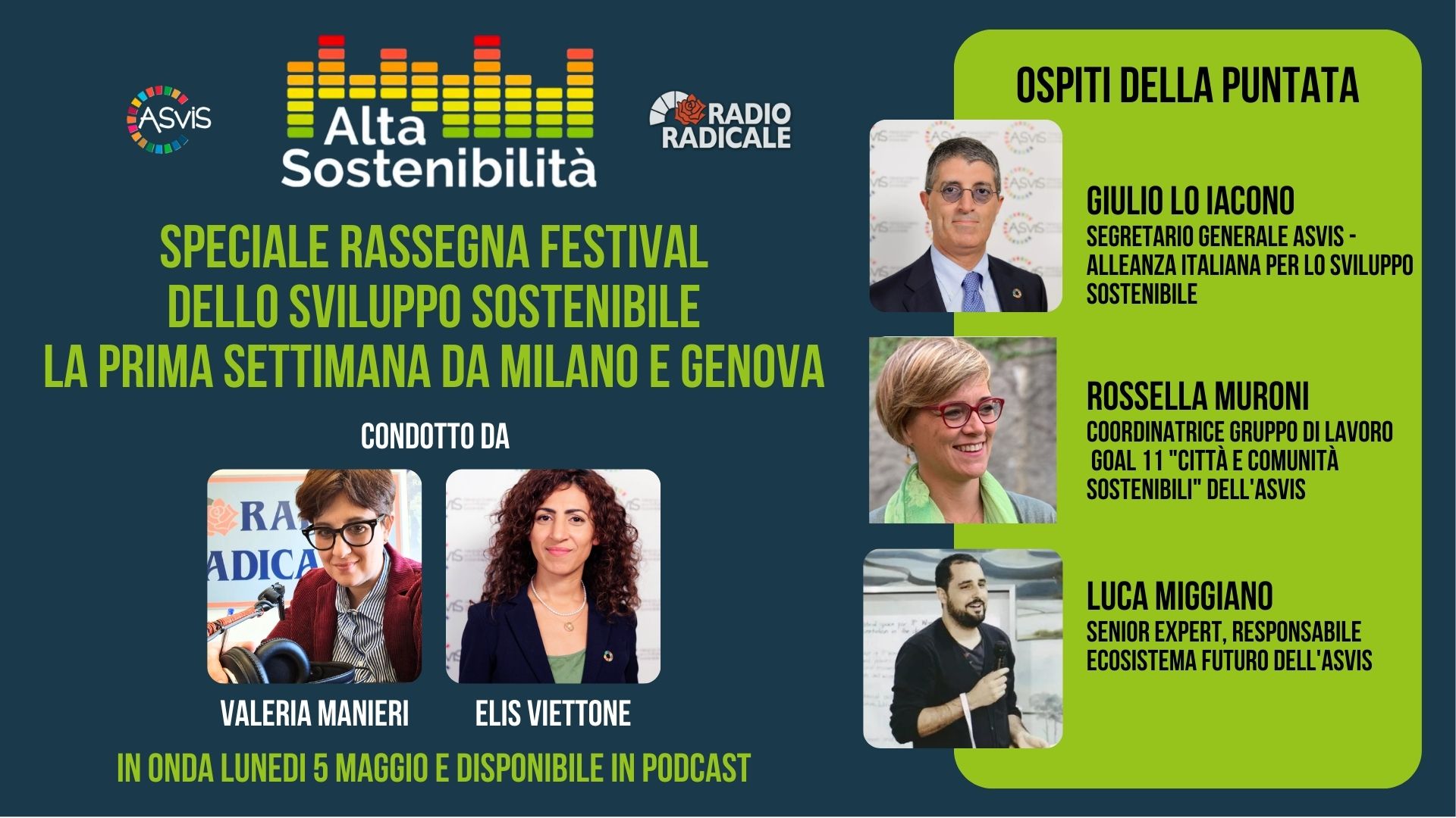 Speciale rassegna Festival dello Sviluppo Sostenibile: si parte da Milano e Genova